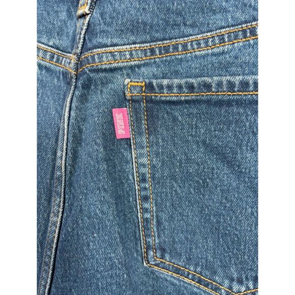 PINK Victoria's Secret Shorts Womens 14 Denim Daisy Rhinestone Raw Hem - Picture 6 of 10